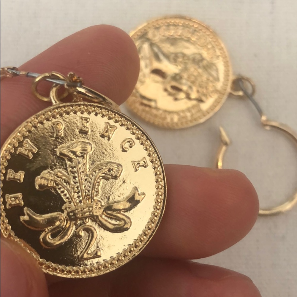 Gold Coin Earrings